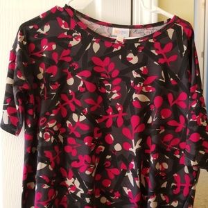 LuLaRoe XXS Irma tunic floral and line